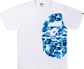 Tricou BAPE Camo - Alb/Albastru