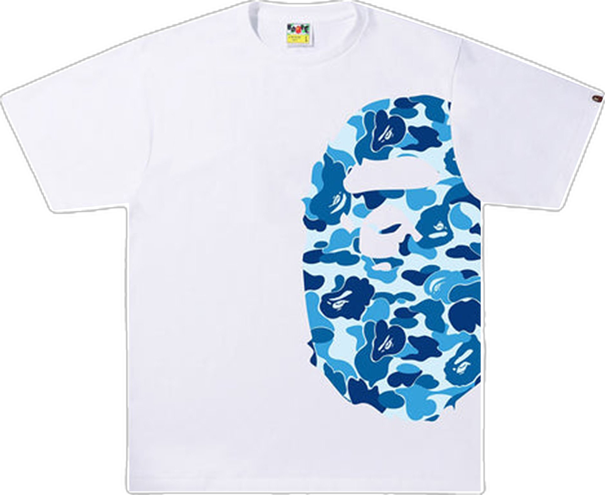 Tricou BAPE Camo - Alb/Albastru